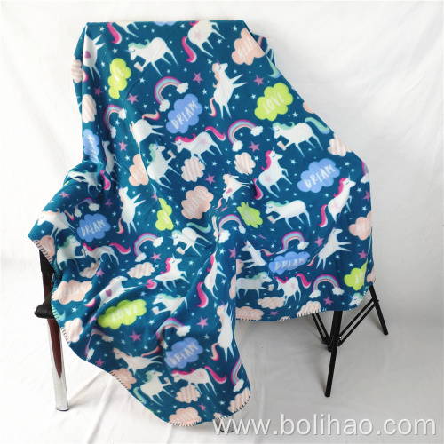 Factory Price Customized Size and Logos Fleece Polar Blanket Fleece Blanket for Baby